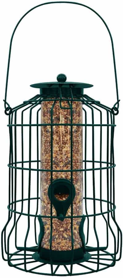 Gray Bunny Caged Tube Anti Squirrel Bird Feeder 1