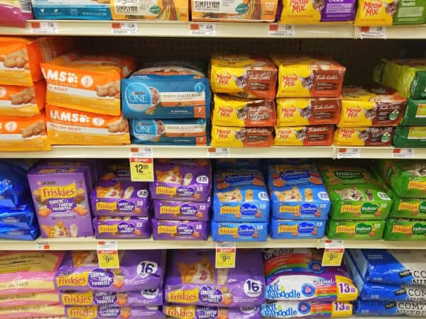 Wilmington, Delaware, U.S - October 10, 2020 - Variety of cat foods on the shelves